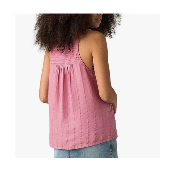 Prana Nieves Cassie Mauve Button Down Blouse Size XL - Picture 2 of 6